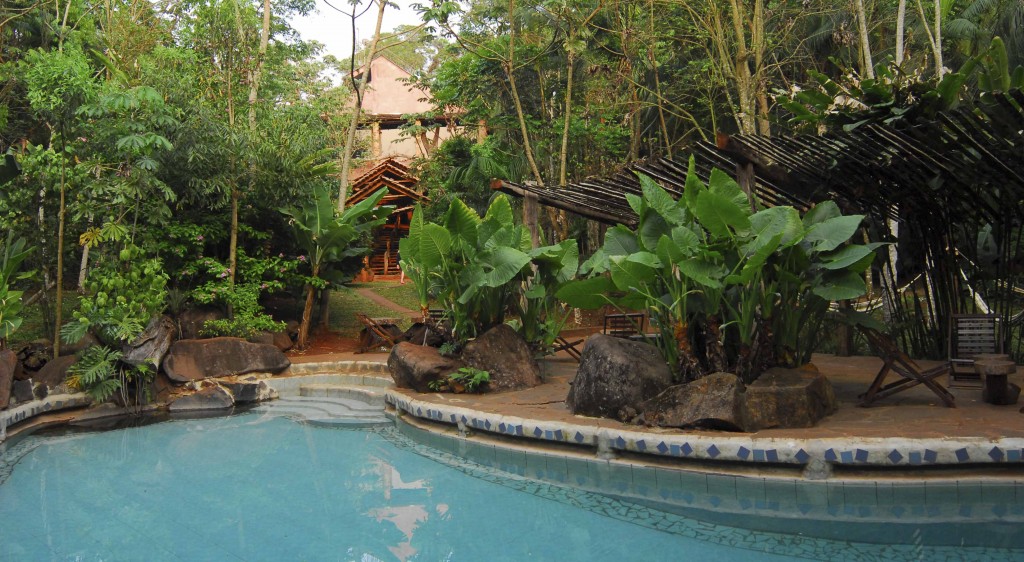 El jardín de Yacutinga Lodge. Un oasis de paz para el viajero naturalista.